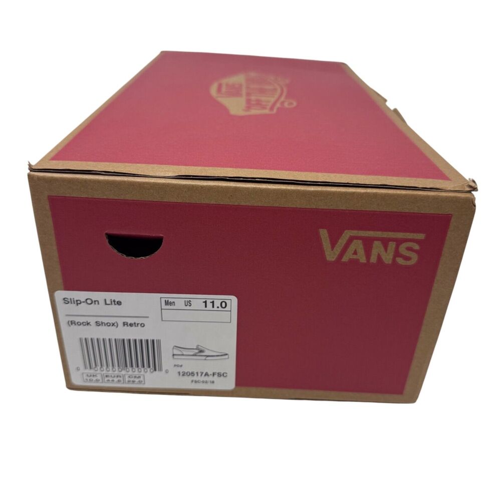 DS 2018 Vans Slip-On Lite ROCK SHOX Retro CUSTOM SAMPLE checkerboard supreme 11 - Picture 7 of 7